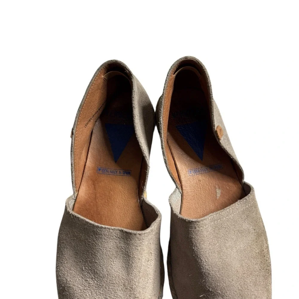 Verbenas Carmen Serraje Suede Leather Flat Espadrilles Slip On Shoes Womens 38